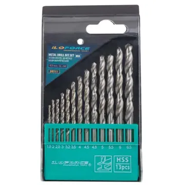Сверла по металлу, набор 13пр. (1.5-6.5мм) ILOforce IF-DBS13