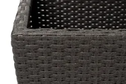 "Капучино" кашпо для цветов плетеное из искусственного ротанга, цвет графит