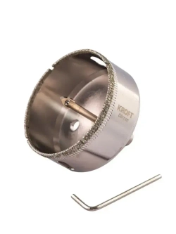 Коронка алмазная 68 мм по керамике цилиндричиский хвостовик KROFT