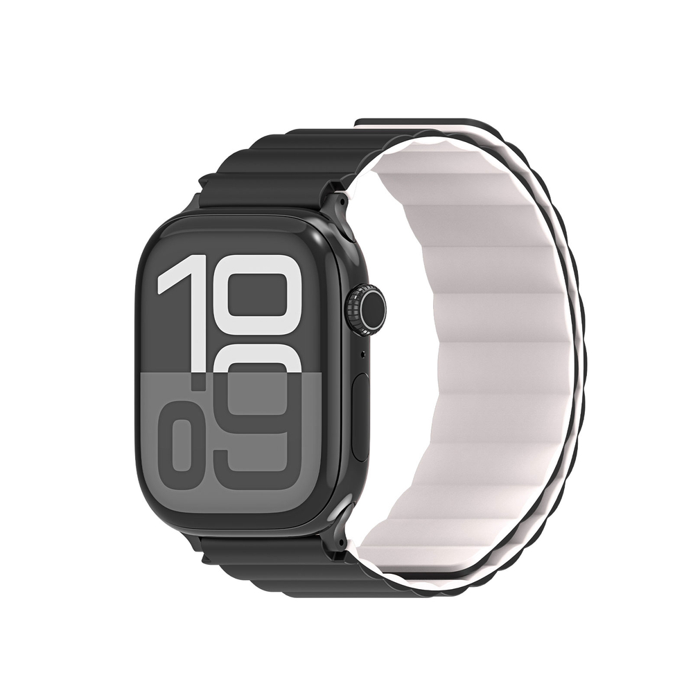 Ремешок магнитный двухсторонний от Dux Ducis для смарт часов Apple Watch размером 38, 40, 41 и 42мм, серия SD Series (два цвета Black и Starlight)