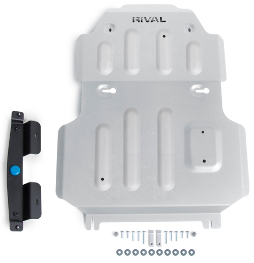 Защита радиатора и картера Rival для Toyota Land Cruiser 300 (V - 3.3TD; 3.5; 4.0) 2021-н.в., алюминий 6 мм, с крепежом, штампованная,  2333.9559.1.6