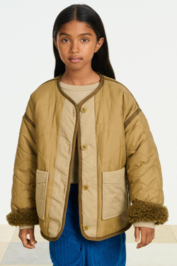 ZARA СТЕГАНАЯ КУРТКА, СВЕТЛЫЙ ХАКИ