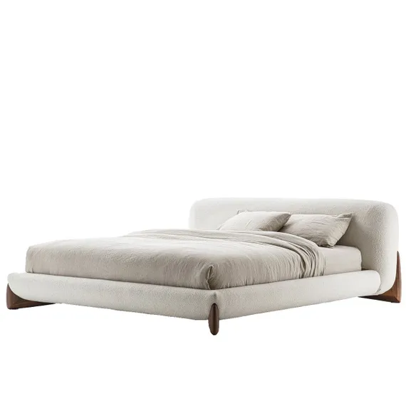 Кровать Softbay 160х200 см, белое букле