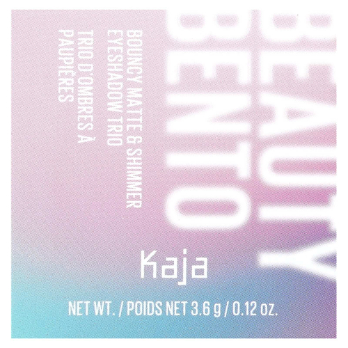 Kaja, Beauty Bento, трио упругих матовых и сияющих теней для век, оттенок 08 шоколадный георгин, 3,6 г (0,12 унции)