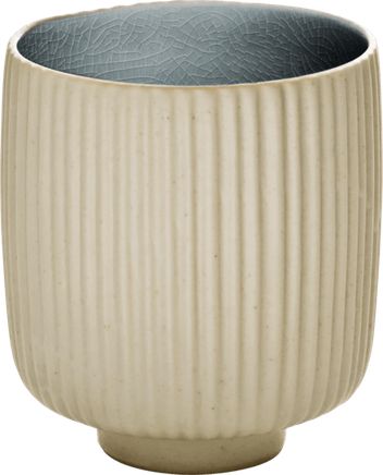 NARA GREY - Чашка без ручки с рельефным бортиком D=8 см, H=9,5 см 320 мл цвет:Бежево-серый; керамика NARA GREY артикул 7015450/016151, PLAYGROUND