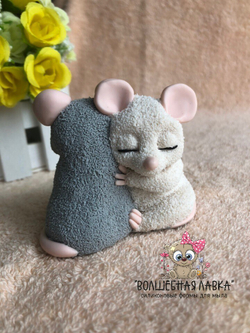 Силиконовая форма Мышки обнимаются