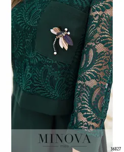 Платье 8619-темно-зеленый Minova