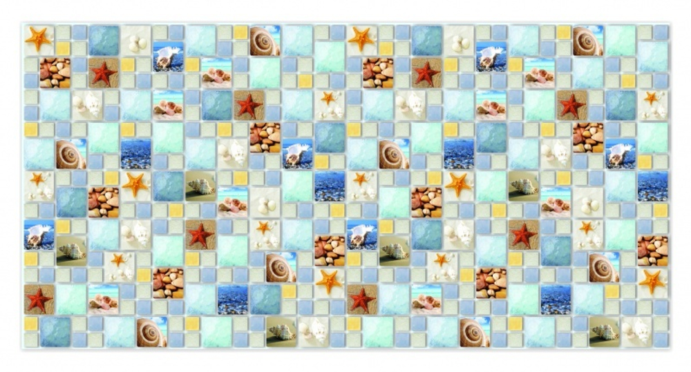 ПАНЕЛЬ ДЕКОРАТИВНАЯ ПВХ ARTDEKART МОЗАИКА ЛАГУНА 955Х480ММ