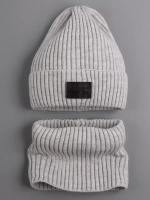 Шапка для мальчика со снудом демисезонная серая