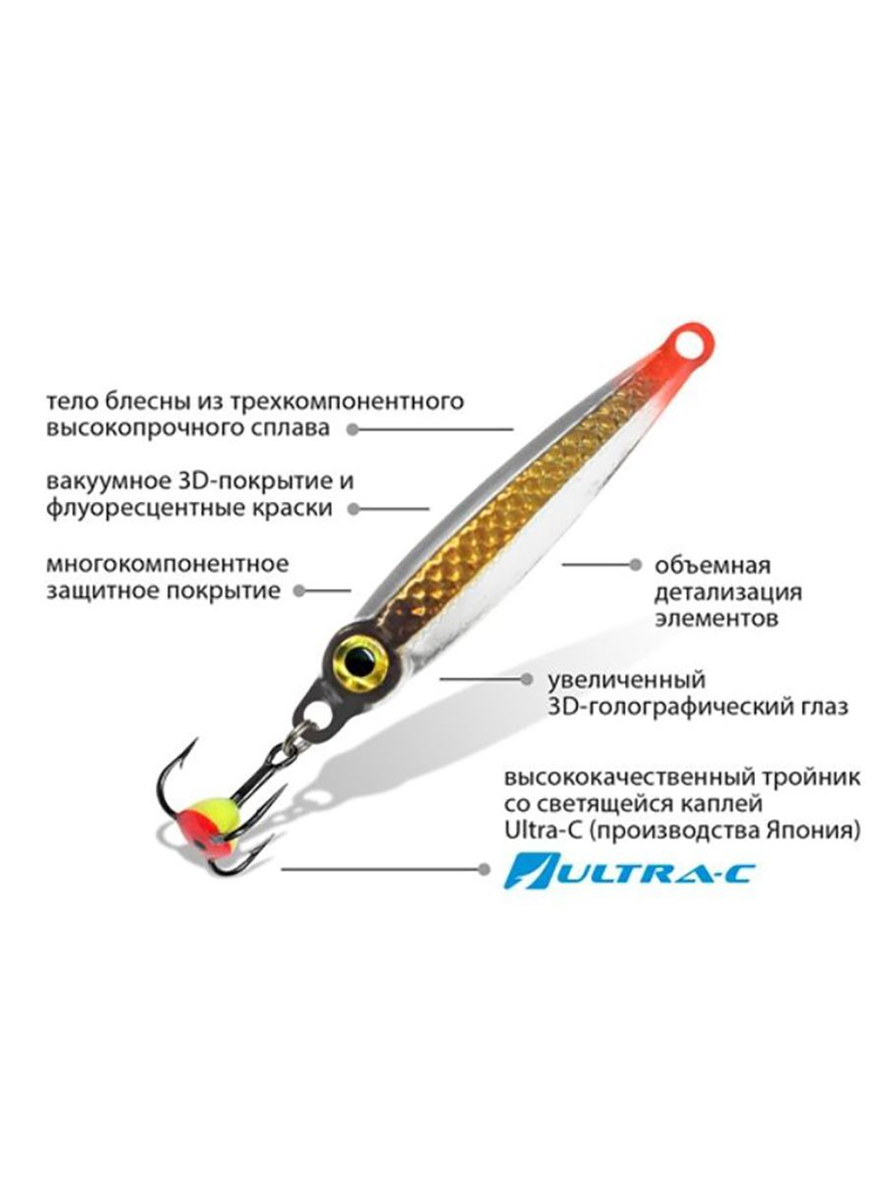 Блесна для рыбалки зимняя AQUA ОНЕГА