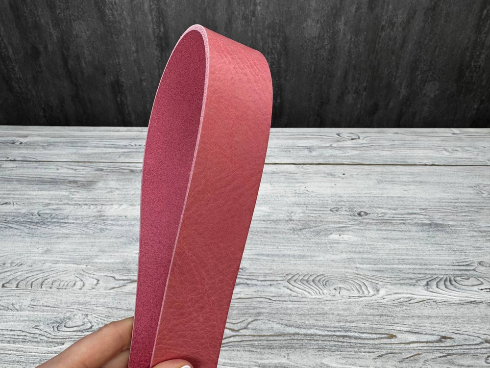 Ременная заготовка Миссури МС41 цв. Розовый, толщ. 3,3-3,5 мм