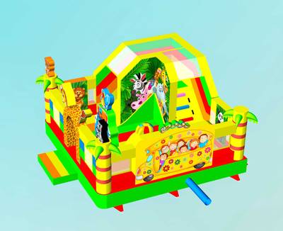 Коммерческий надувной батут «Сафари-экскурсия 3», 5x5x2.8 м.