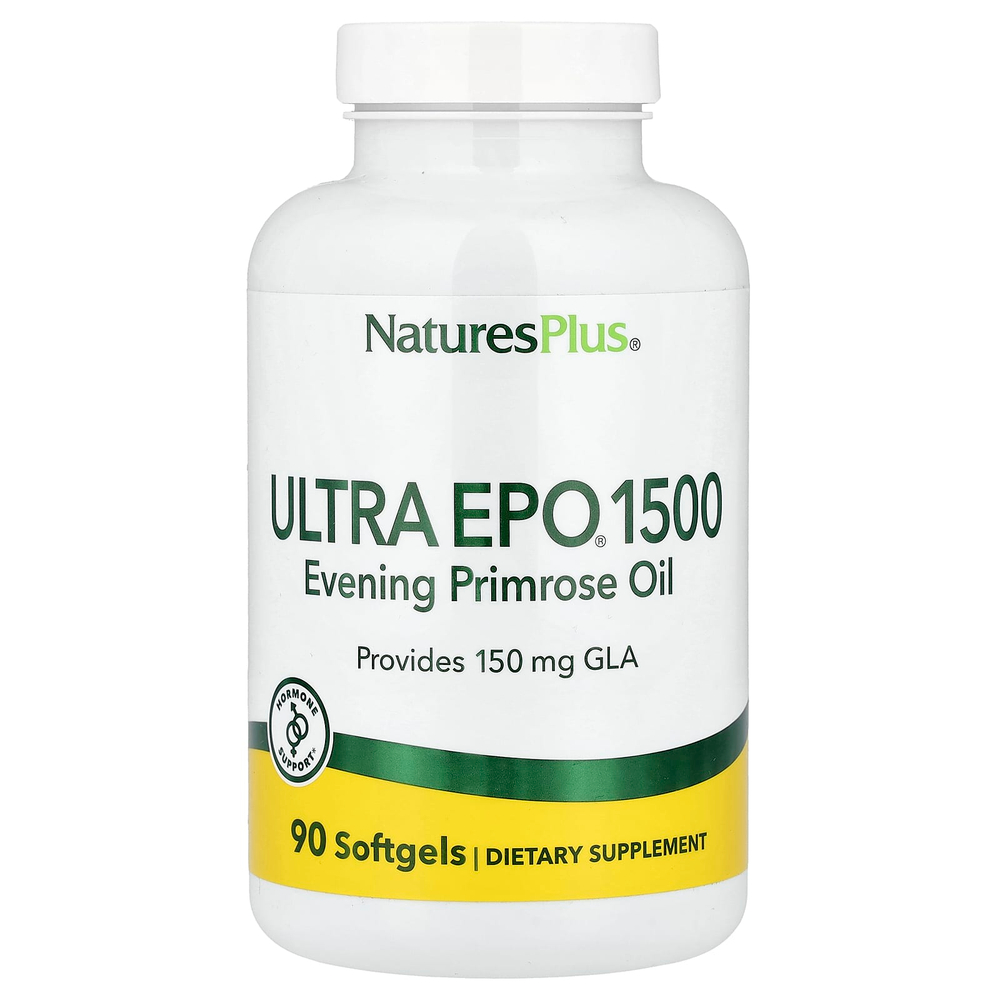 NaturesPlus, Ultra EPO® 1500, масло примулы вечерней, 90 капсул