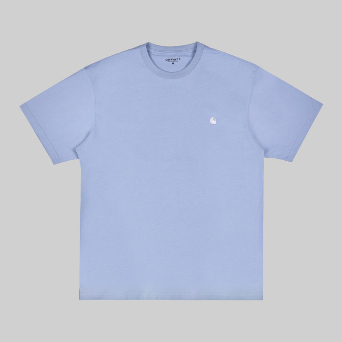 Футболка мужская Carhartt WIP Madison артикул:I033000_frosted_blue - купить в магазине Дайс