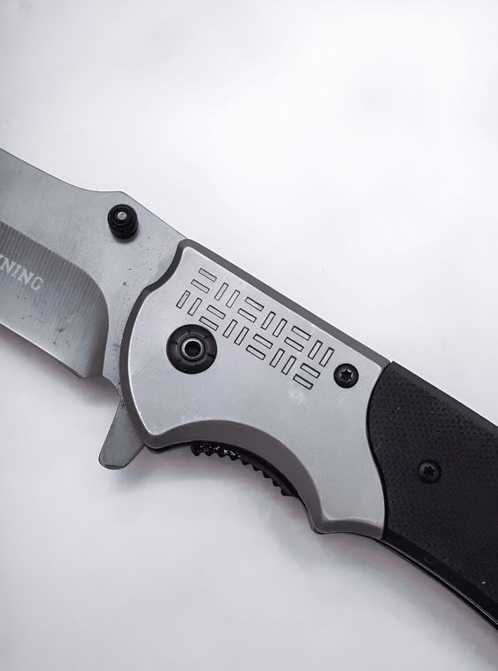 Тактический складной нож Browning со стеклоотбоем и стропорезом Черный