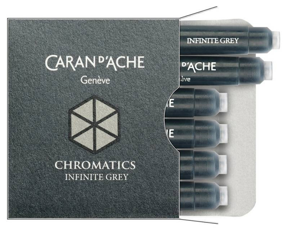 Картриджи - Carandache, серый 6 шт.