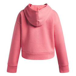 Детская теннисная куртка Under Armour Rival Fleece Crop - bittersweet pink/white