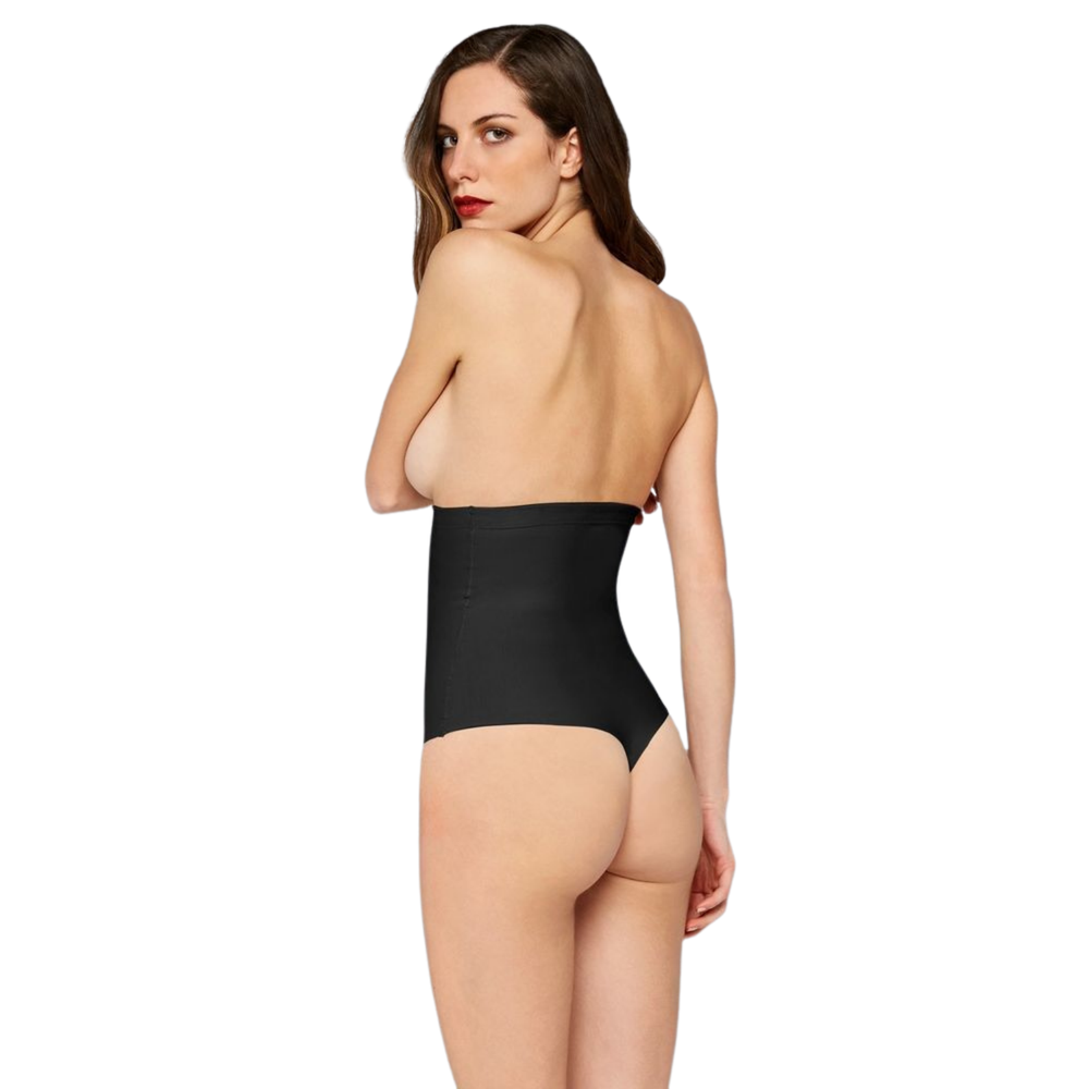 Корректирующее белье женское трусы стринги с высой талией черные Doreanse ladies Shapewear 5915