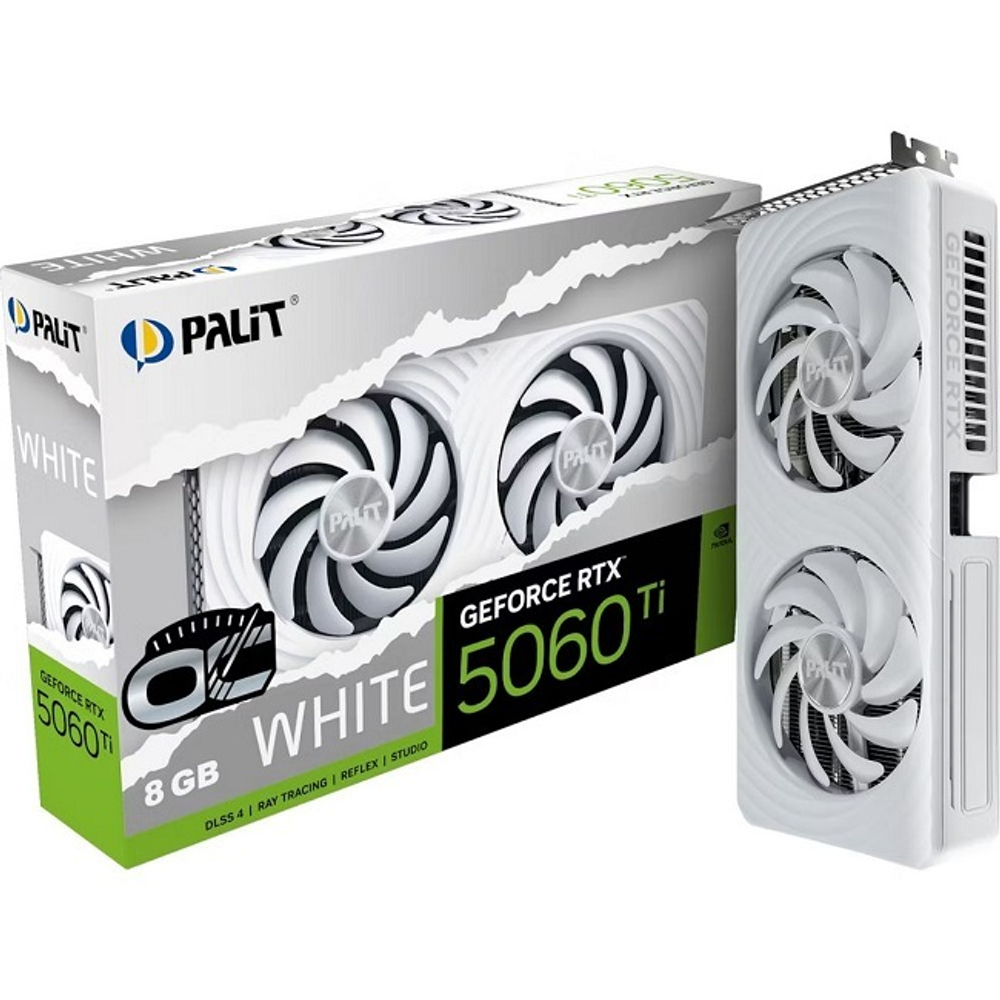 Видеокарта Palit GeForce RTX 5060 Ti WHITE OC 8GB (NE7506TU19P1-GB2062M)