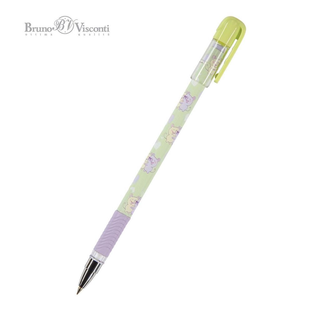 Ручка шариковая 0,5 мм, синяя &quot;MagicWrite. Обнимашки. Мышки&quot; (BrunoVisconti)