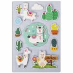 Наклейки бумажные объемные для скрапбукинга и декора ЛАМЫ, 11 штук, ОСТРОВ СОКРОВИЩ, 662267