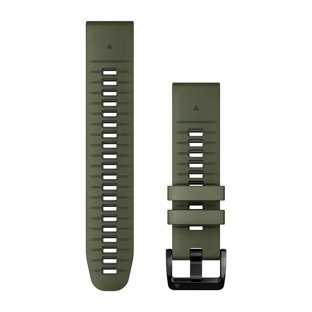QuickFit 22mm Moss/Graphite  Silicone watch band
