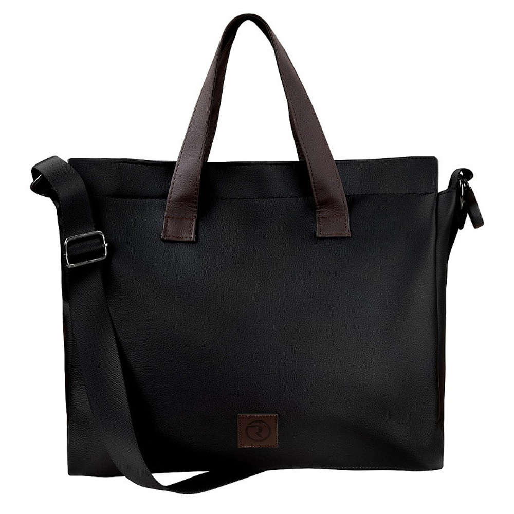 Детская коляска Roan Esso Кожа 3 в 1 с автокреслом Tutis Elo Lux EduSky Black ESSK/210/1 Black /Black/руч.Тем.коричневый