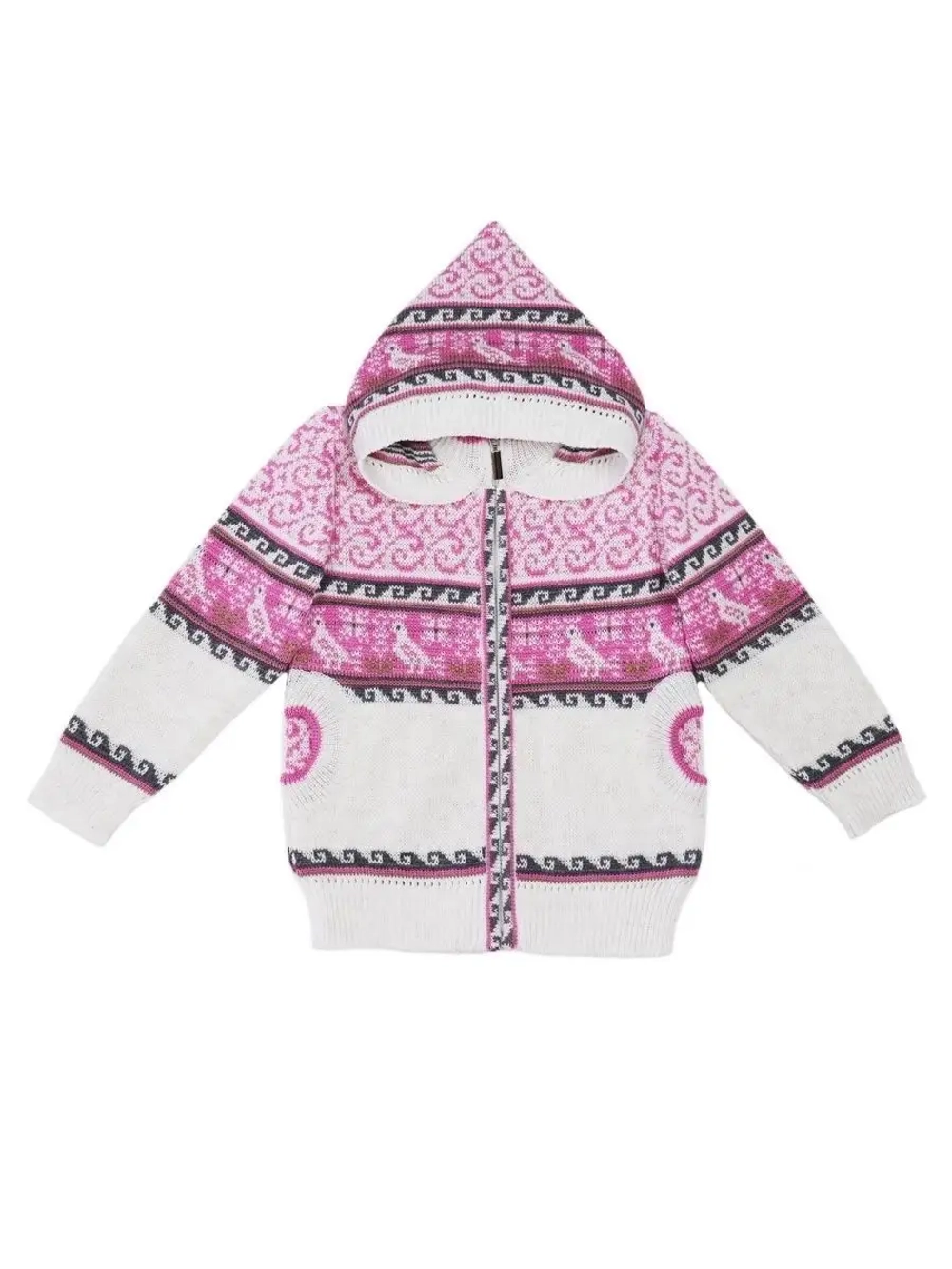 Кофта вязаная с капюшоном