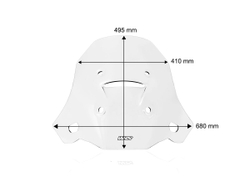 AP008T WRS WINDSCREEN TOURING PLUS TRANSPARENT (TUAREG 660)