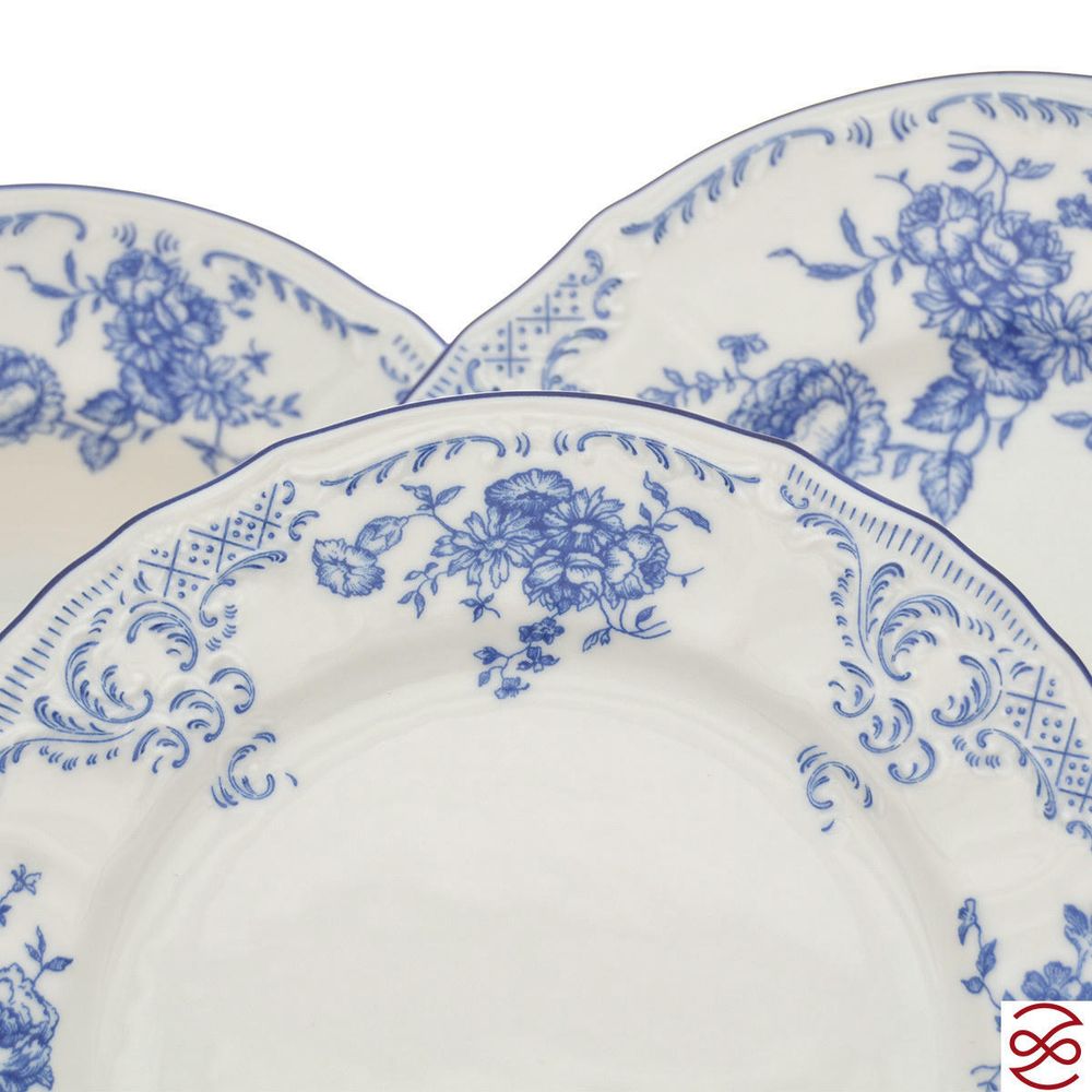 Набор тарелок 18 предметов Bernadotte Синие розы