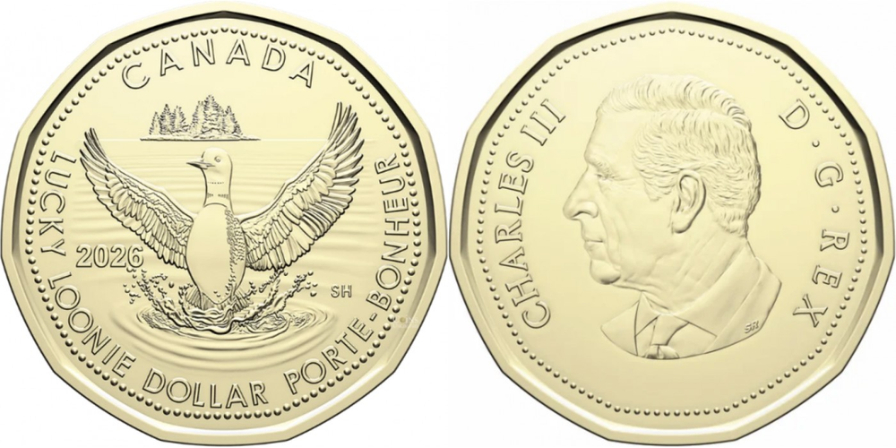 Канада 1 доллар, 2026 Счастливый канадский доллар
