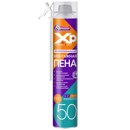 XP Пена монтажная проф. 50 всесезонная 650г (KIM TEC)