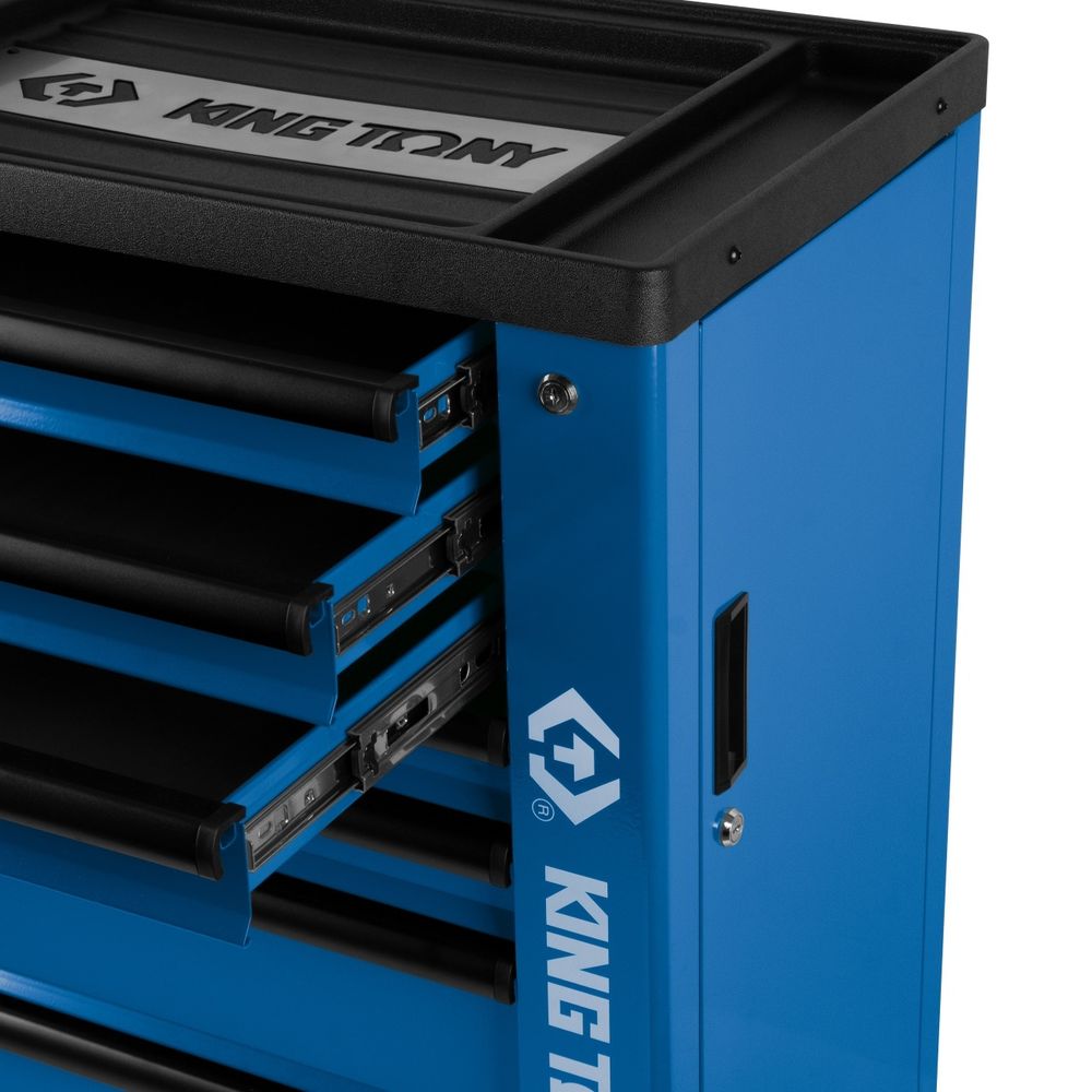 KING TONY (87G38-7B-B) Тележка инструментальная, 7 выдвижных ящиков, "PROFESSIONAL", синяя