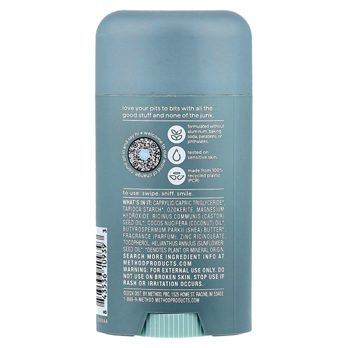 Method, Мужской дезодорант, Sea + Surf, 75 г (2,65 жидк. Унции)