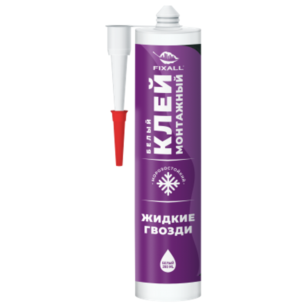 Клей монтажный Fixall 280мл белый