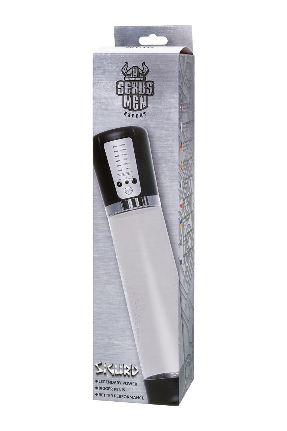 Прозрачная автоматическая помпа для пениса Sigurd (Цвет: прозрачный)