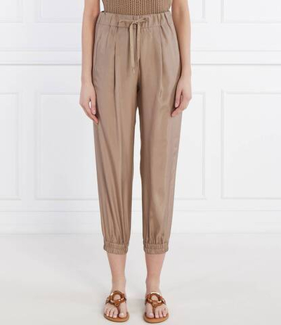 Шелковые штаны Marella SPORT - бежевый(13131095)