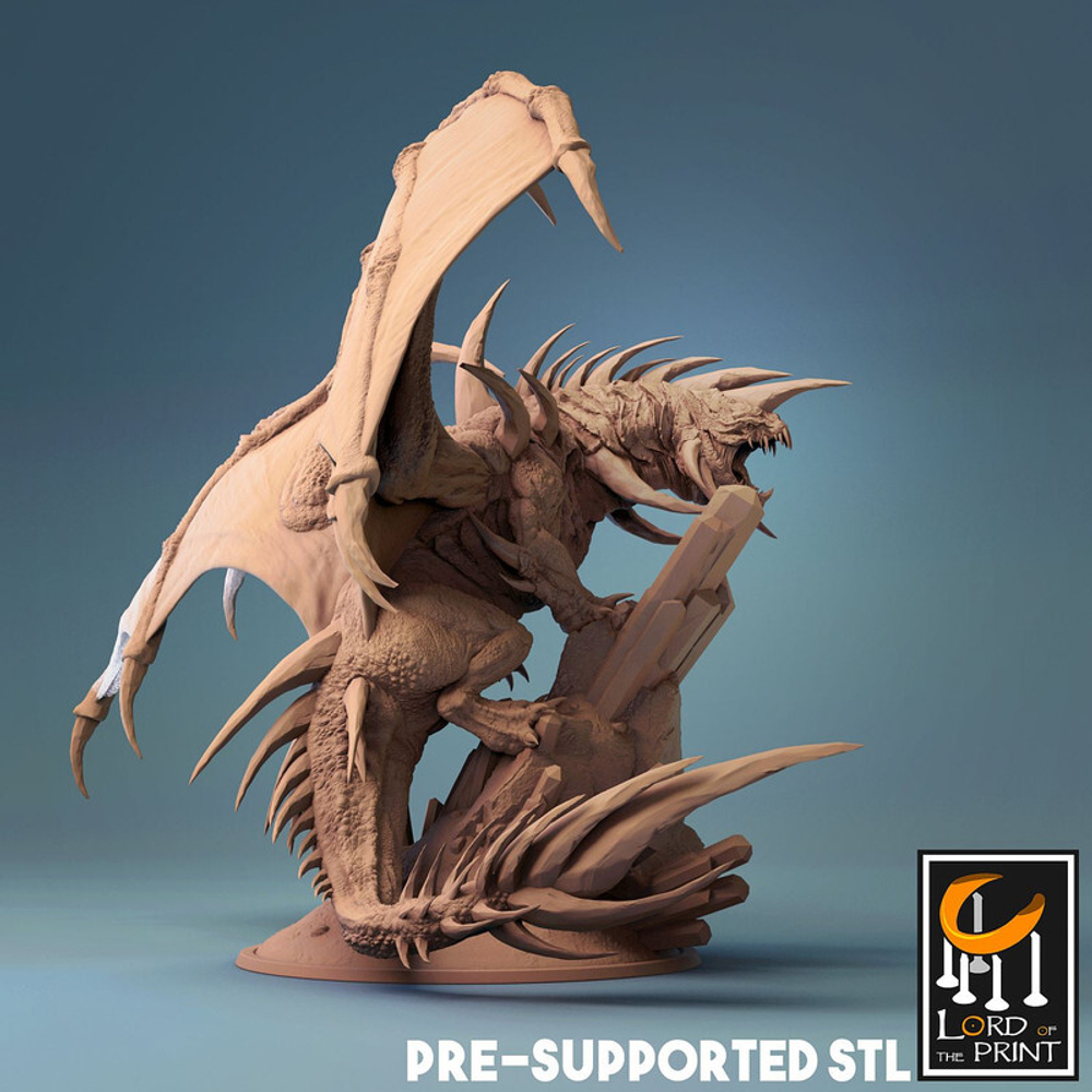 Дракон монстр миниатюра для dnd, днд, pathfinder, фентези, Настольная игра, НРИ, Варгейм, РПГ