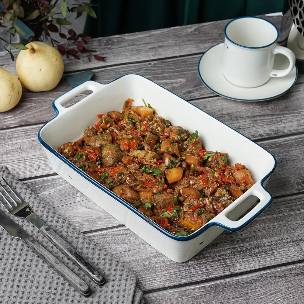 Блюдо прямоугольное 34*20 см h6,6 см 2290 мл с ручками   P.L. Proff Cuisine [1]