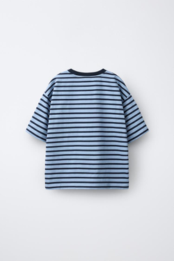 ZARA ФУТБОЛКА HEAVY WEIGHT В ПОЛОСКУ, ПОЛОСКИ