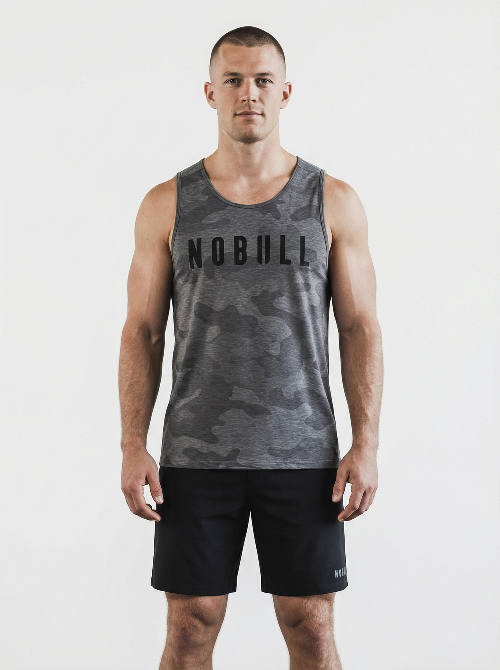 Майка NOBULL серый камуфляж