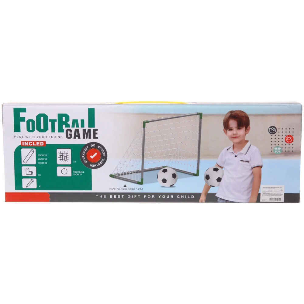 Набор тренировочный для футбола ZG270-226: ворота 56,5*37,5*46,5 см, мяч 10 см, насос