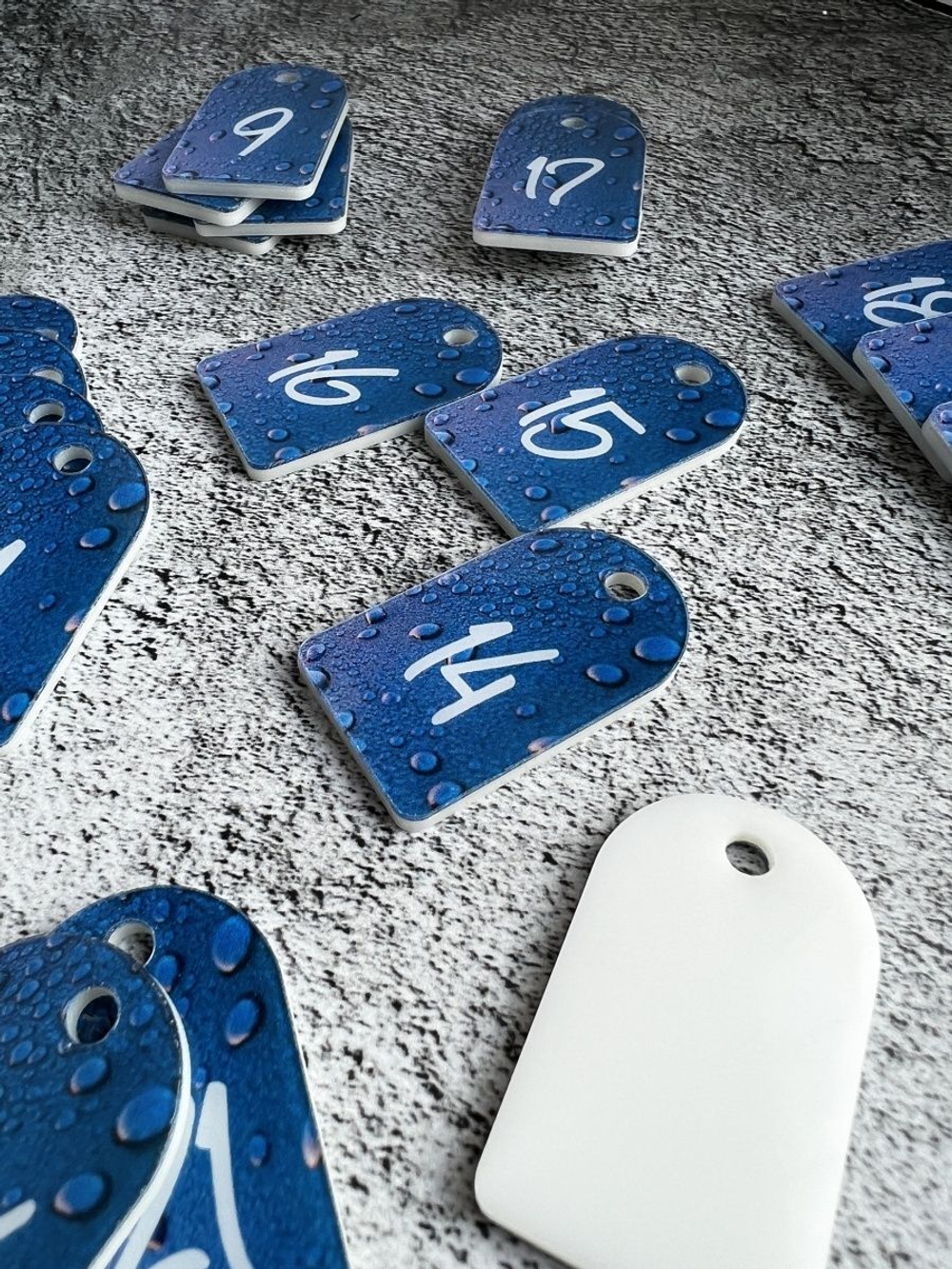 Бирки для ключей акрил 3х5 см