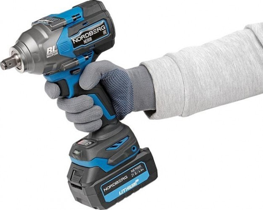 Гайковерт аккумуляторный NORDBERG NE808K NE808K