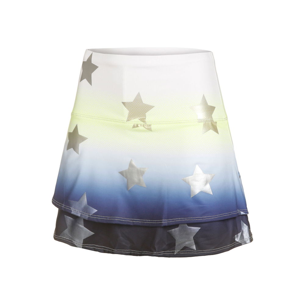 Женская теннисная юбка Lucky in Love Long Star Dust Skirt Women - White, Multicoloured