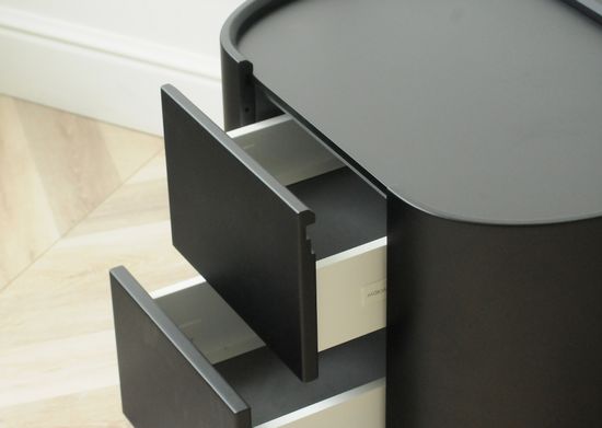 Тумба прикроватная Lagom 2 ящика ширина 60 см (черный)