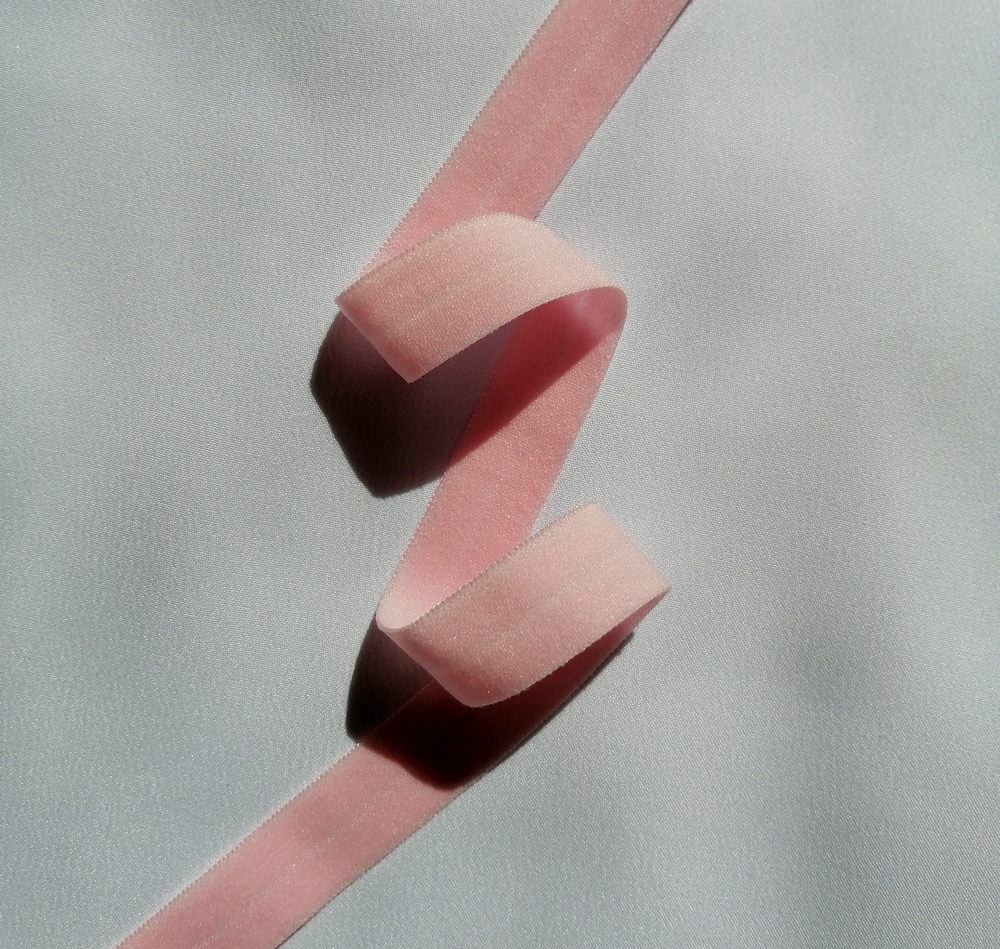 Бейка матовая нежно розовая 15 мм