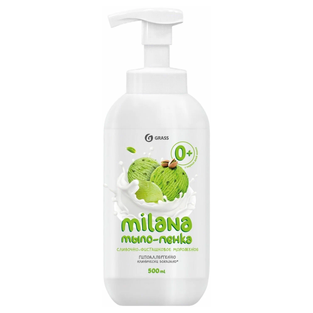 Мыло-пенка Grass Milana сливочно-фисташковое мороженое 500 мл