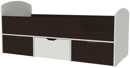 Кровать КарИВи Малыш Мини Белый  Венге