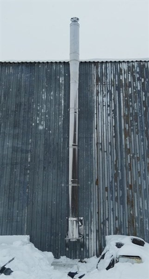 Комплект дымохода труба сэндвич 200/300 мм. через стену нерж 1.0/0,5 - 6 метров.